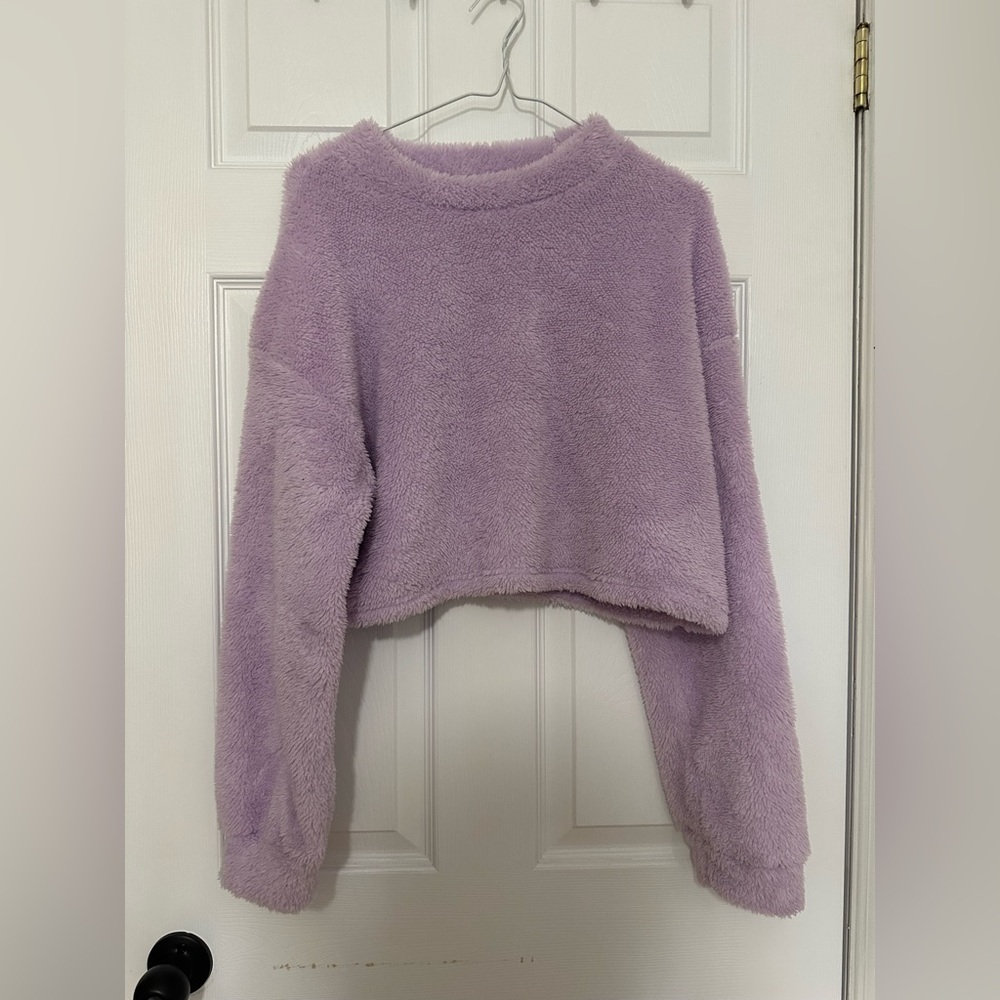 SHEIN Soft Lilac Fleece Jacket